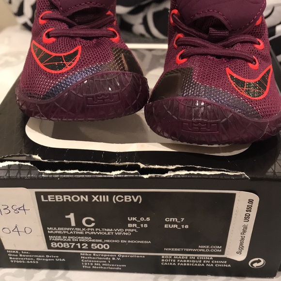 Infant Lebron X111 size 1 - Picture 2 of 2